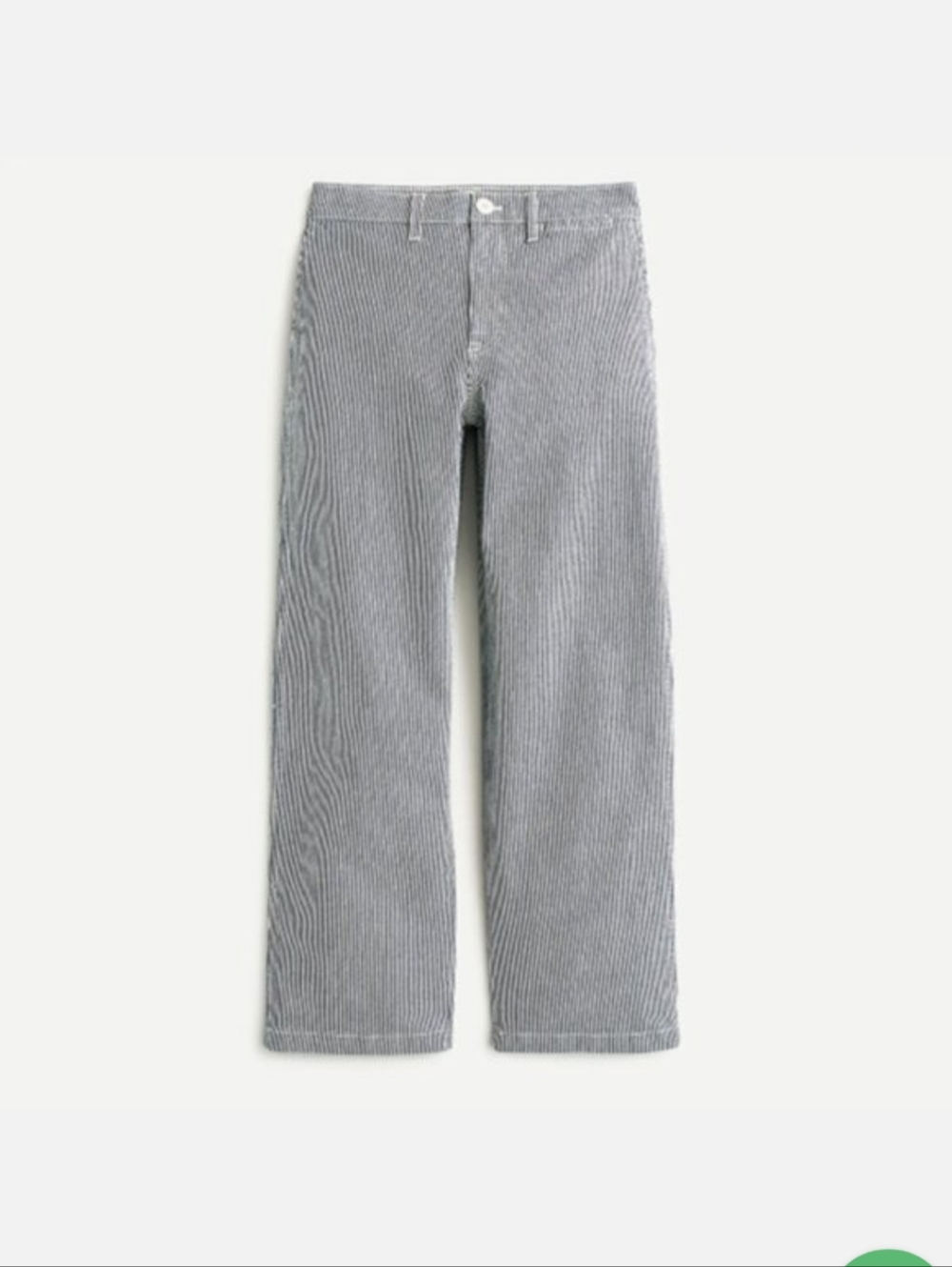 J. Crew Size 24 White Blue Striped Slim Wide Leg Pants